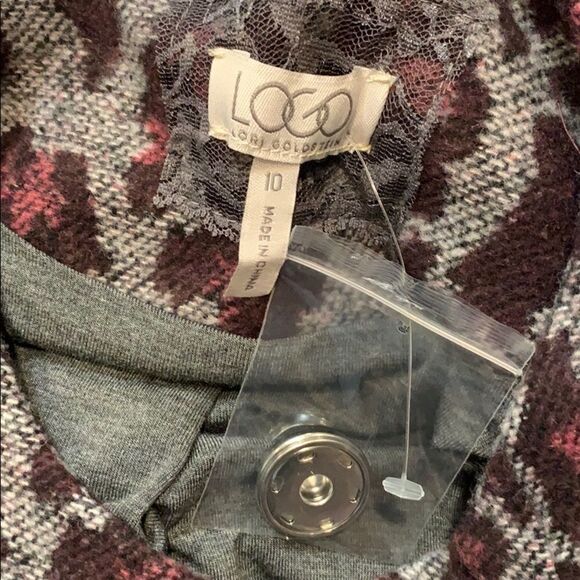 New LOGO by Lori Goldstein Animal Jacquard Coat 10 - Picture 7 of 8